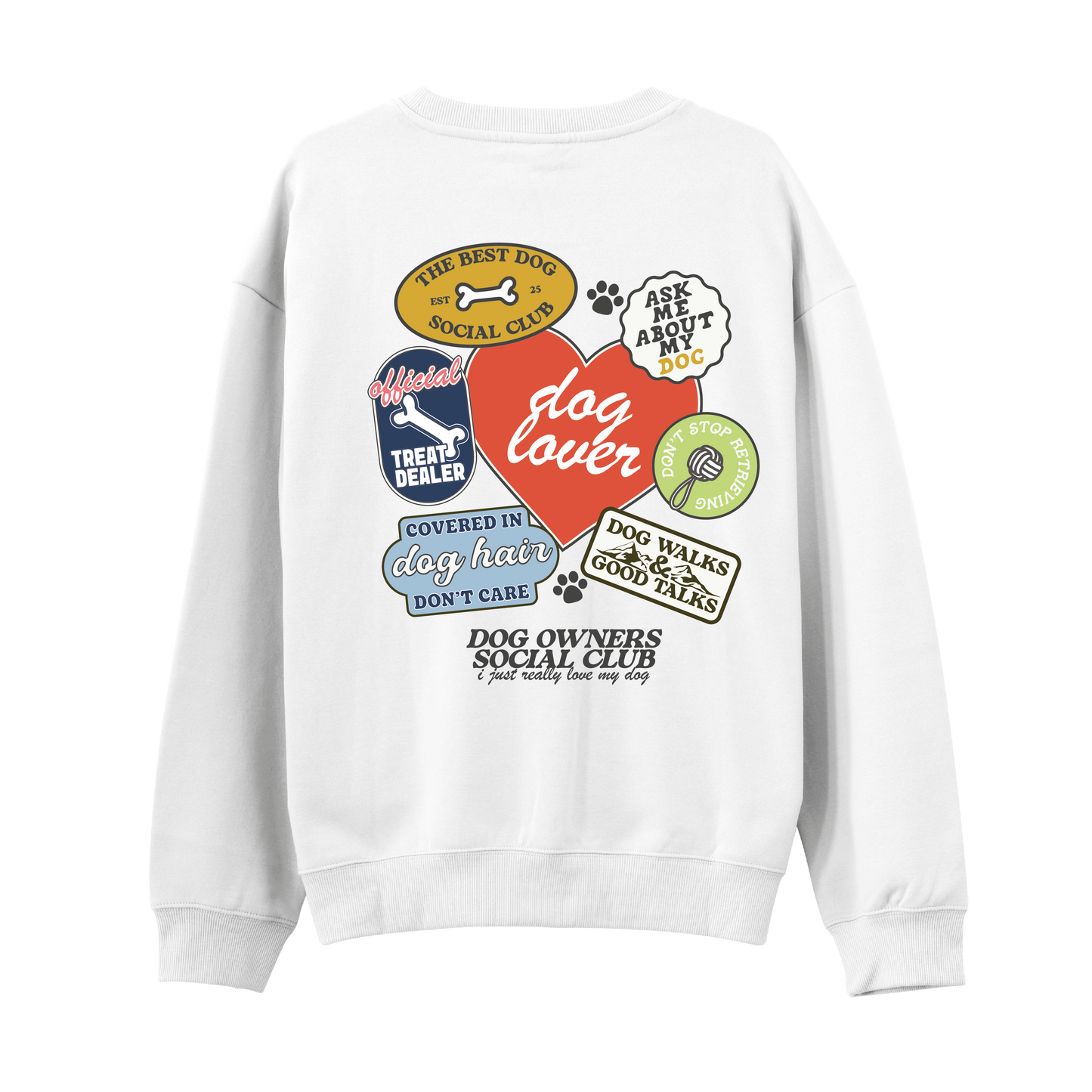 Dog Lovers Sticker Sweatshirt