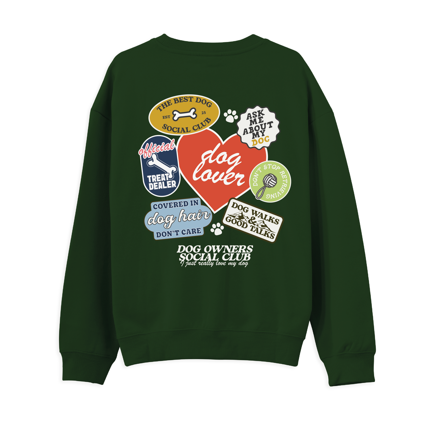 Dog Lovers Sticker Sweatshirt