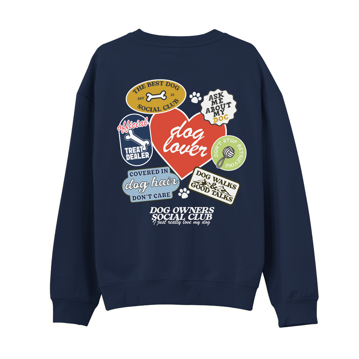 Dog Lovers Sticker Sweatshirt