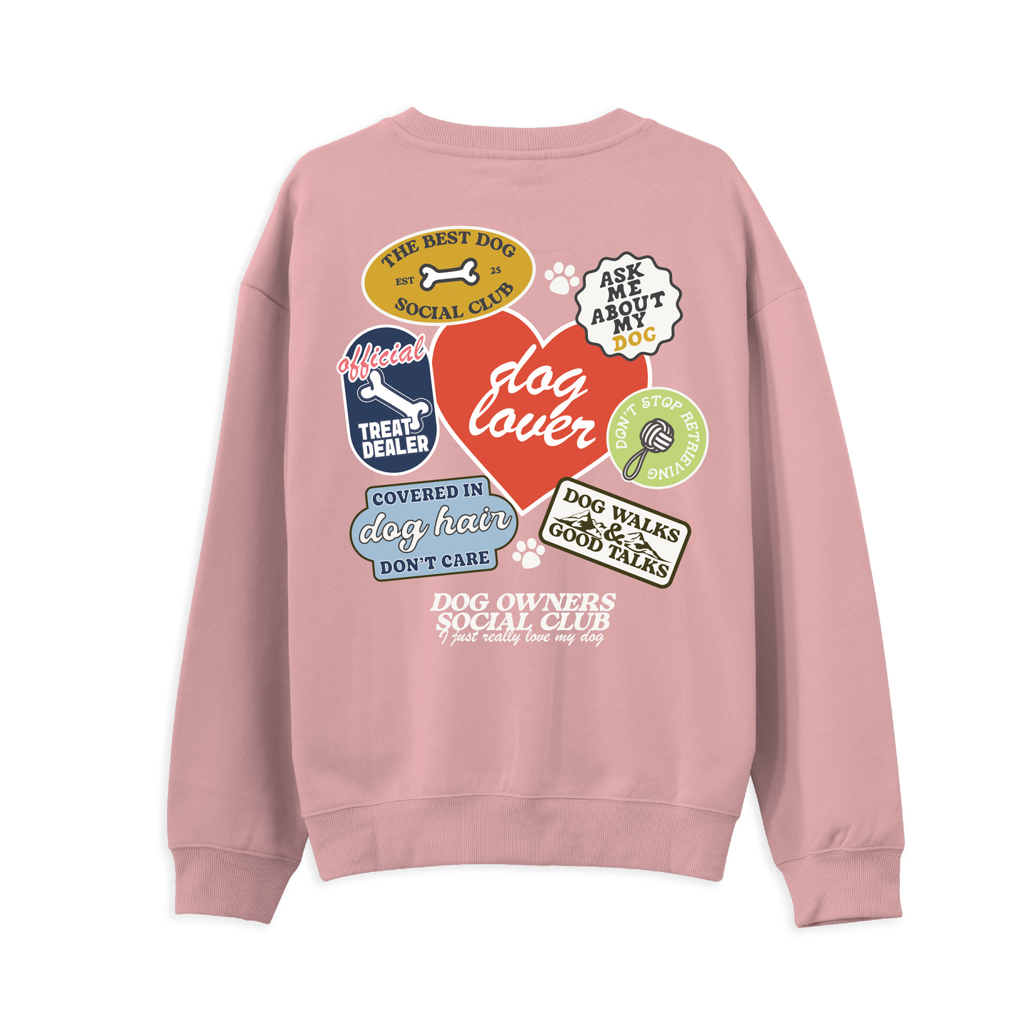 Dog Lovers Sticker Sweatshirt