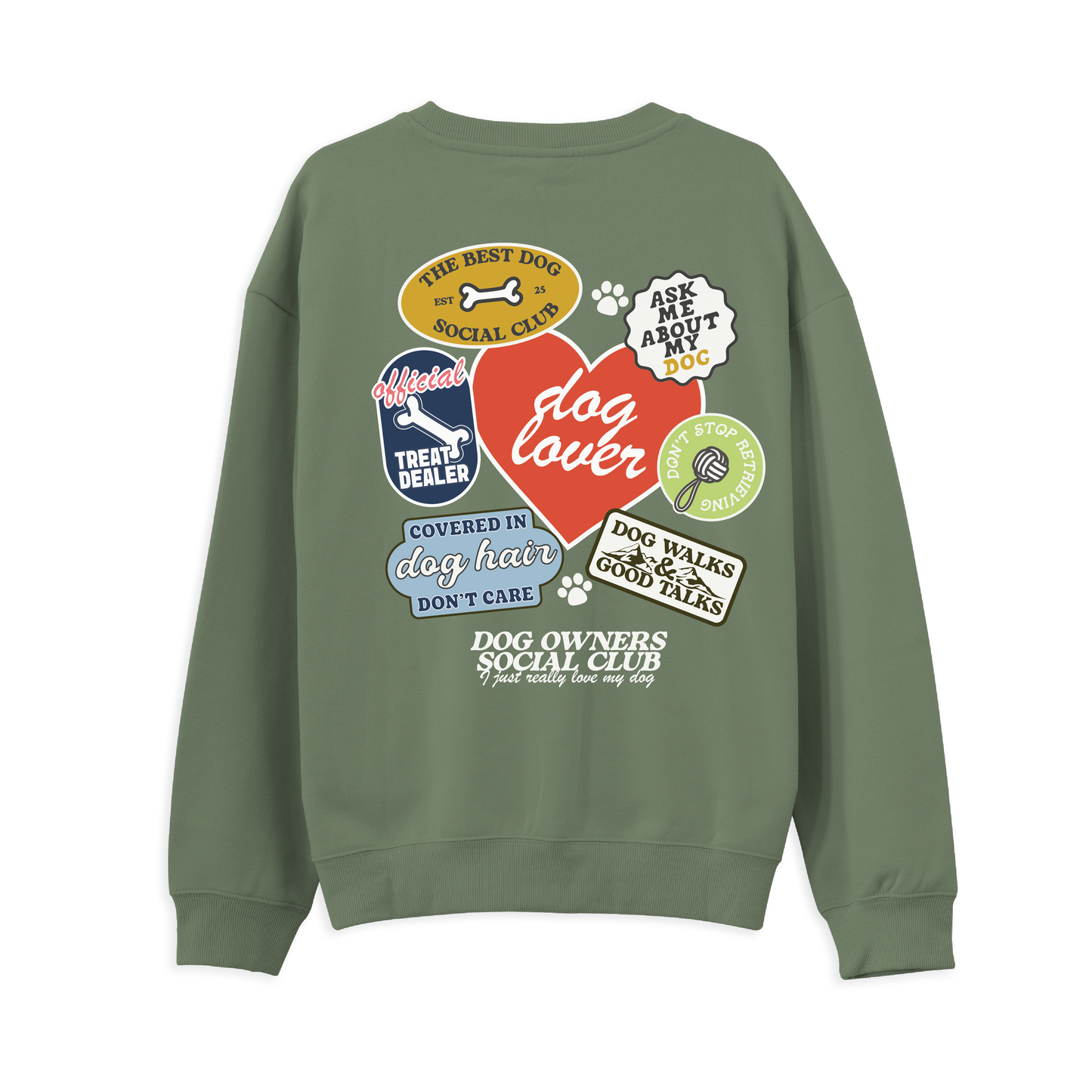 Dog Lovers Sticker Sweatshirt